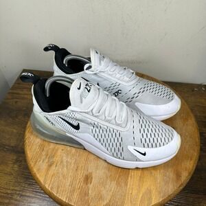 Nike Air Max 270 White Black Running Shoes Sneakers AH8050-100 Men's Size 9
